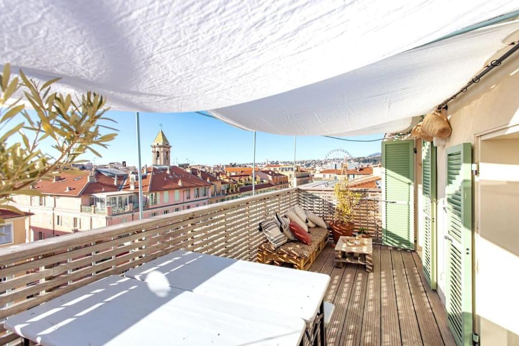 #9 Opera'S Duplex Panoramic Sea View Terrace & Ac 1Min To Beach Nizza Esterno foto