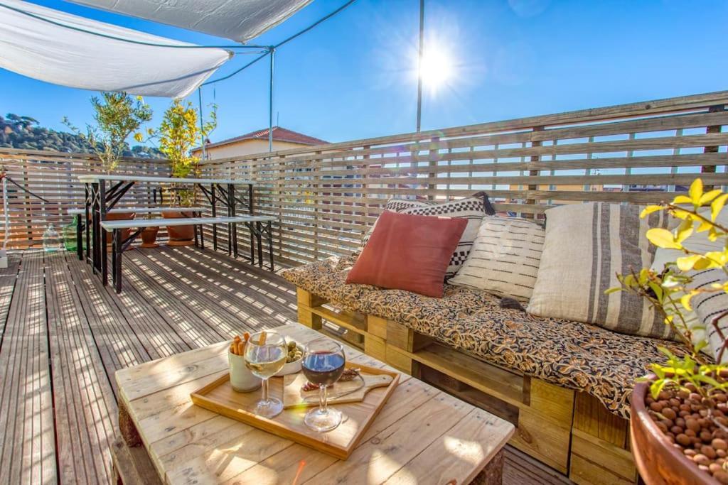 #9 Opera'S Duplex Panoramic Sea View Terrace & Ac 1Min To Beach Nizza Esterno foto